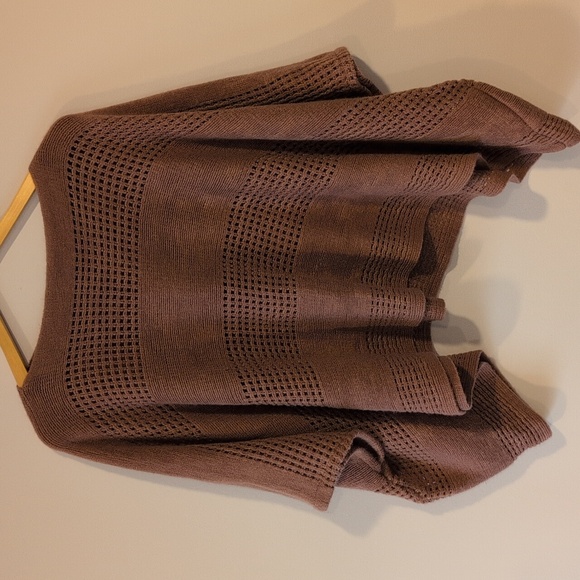 Mauve, sweater poncho, One Size - Picture 1 of 8